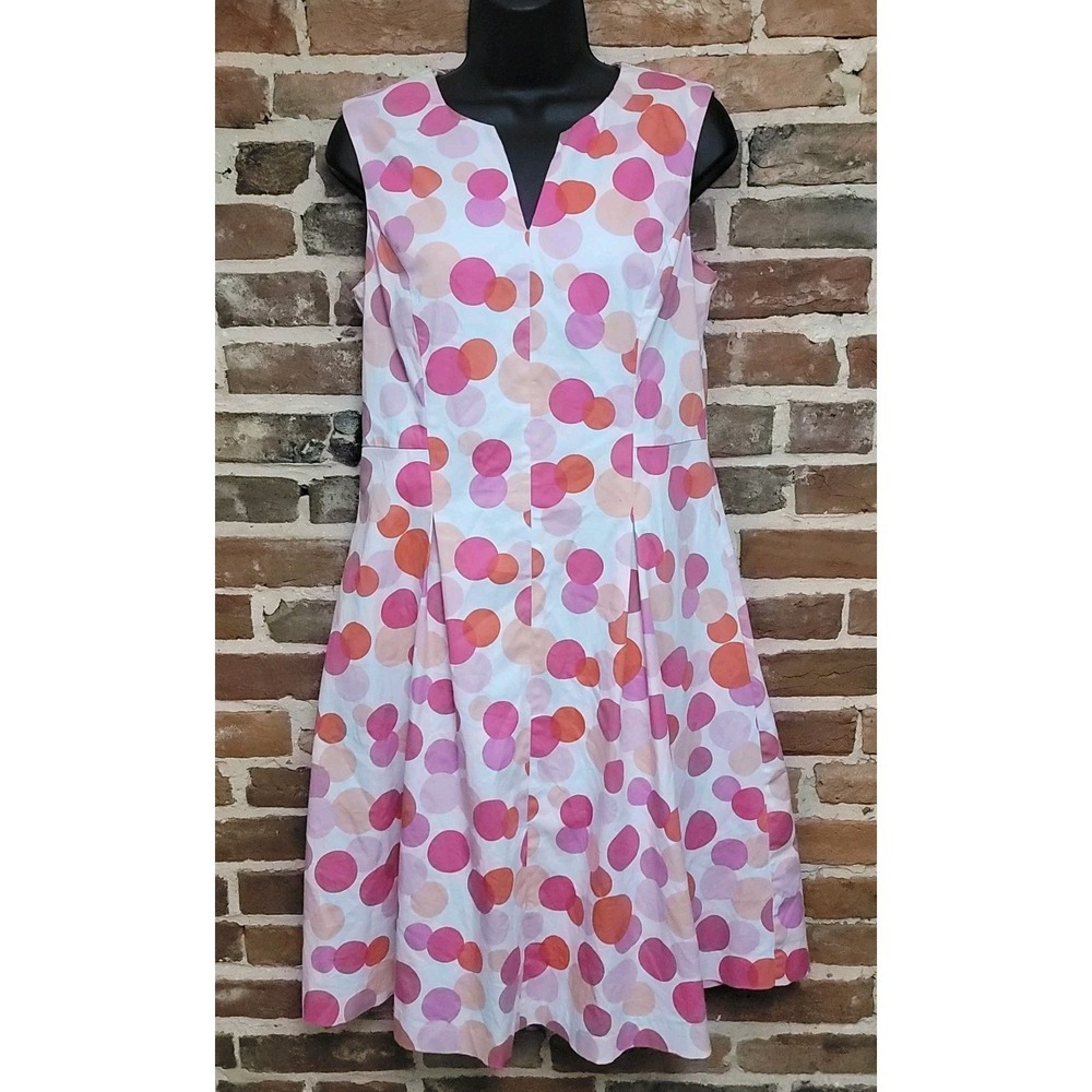 Chadwicks of Boston Womens Dress Pink‎ Polka Dot Fit & Flare   Size 6
